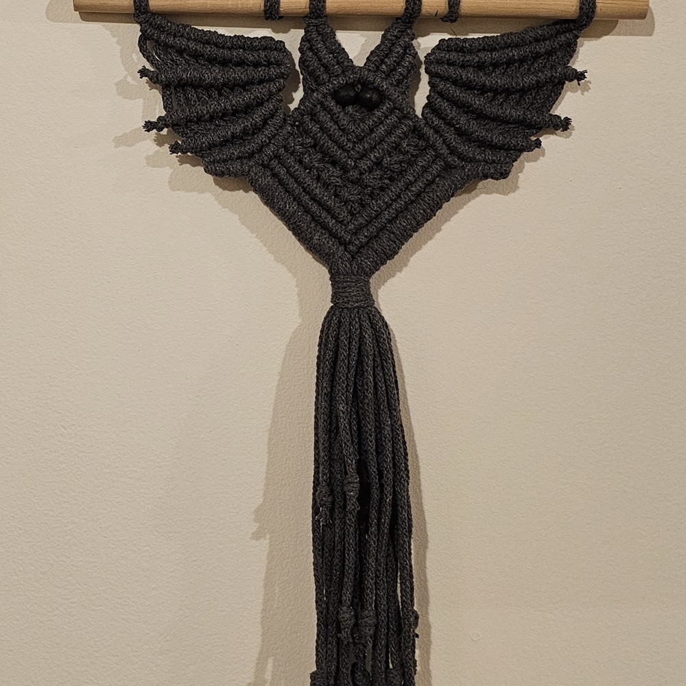 Gray Macrame Wall Art